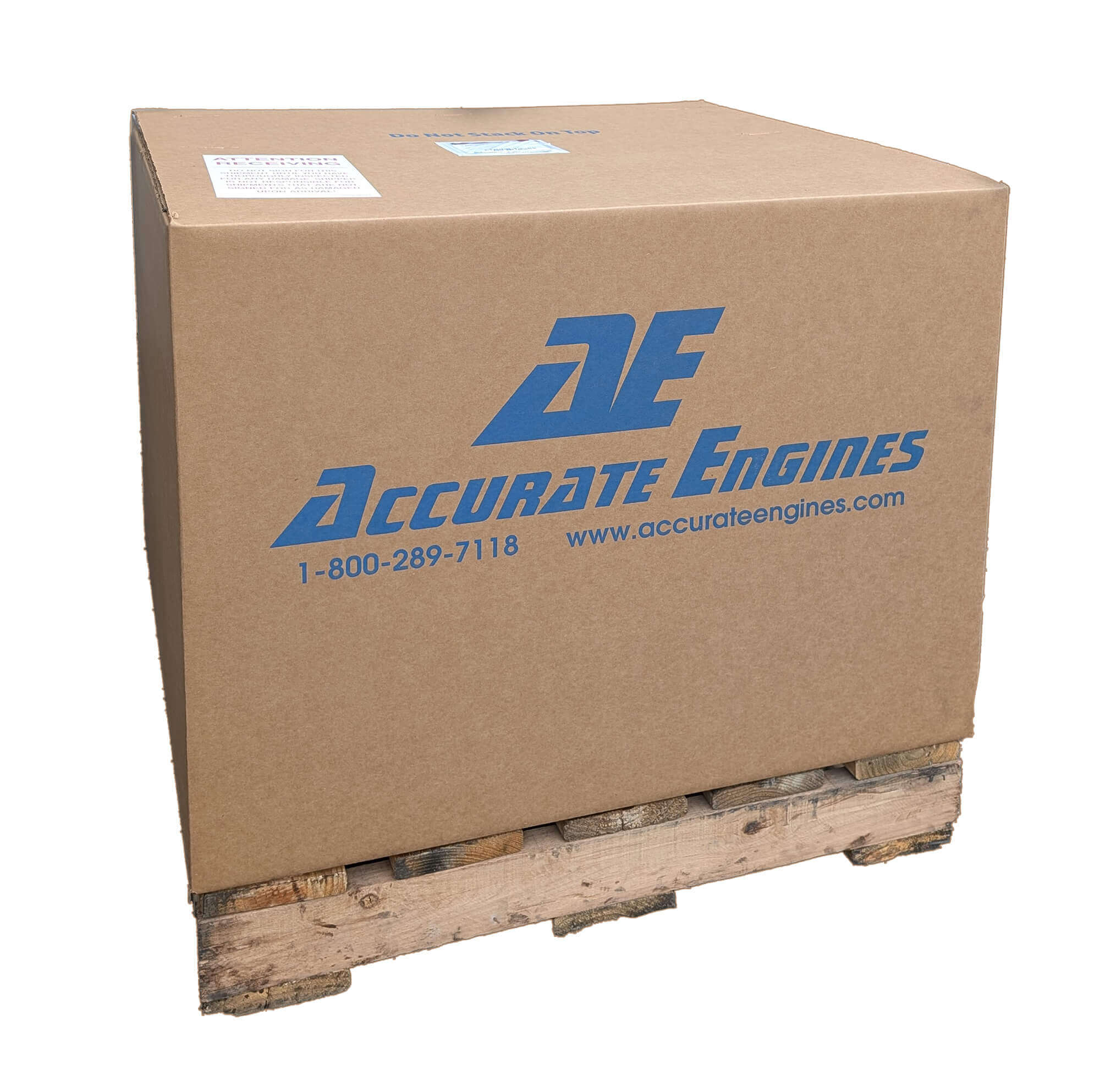 an image of a remanufactured engine being delivered in a box